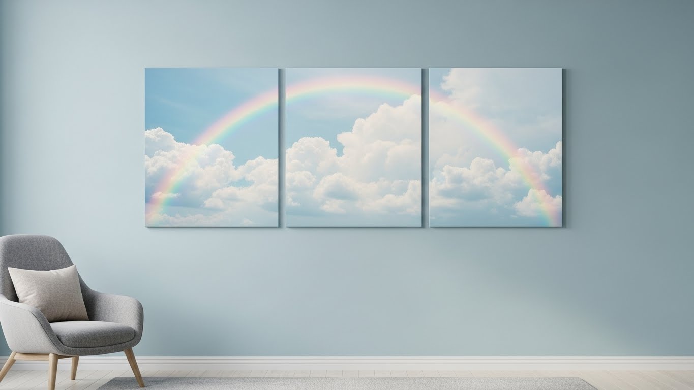 Dreamy Cloud and Rainbow Canvas Set