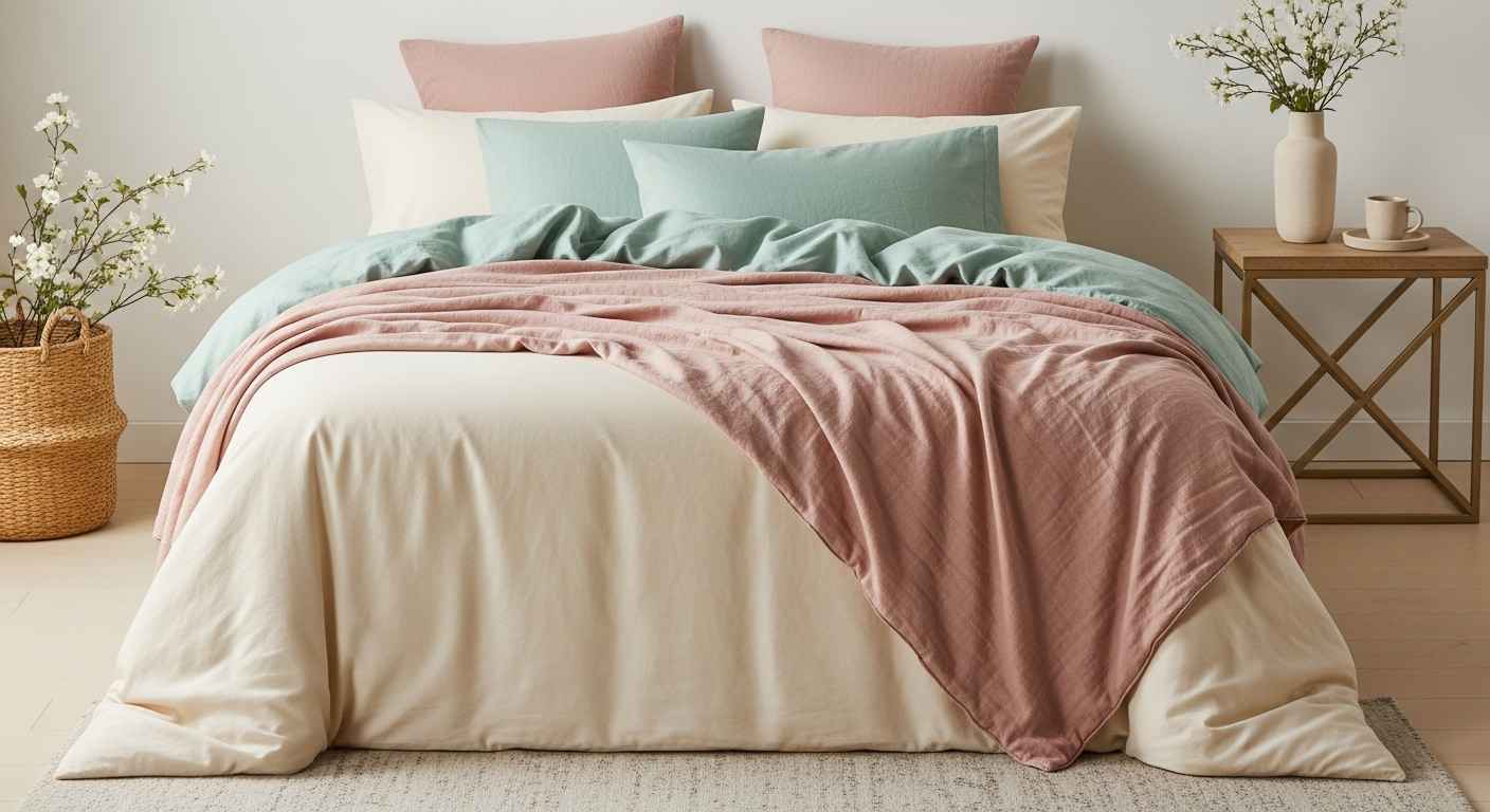 Dreamy Pastel Bedding Layers