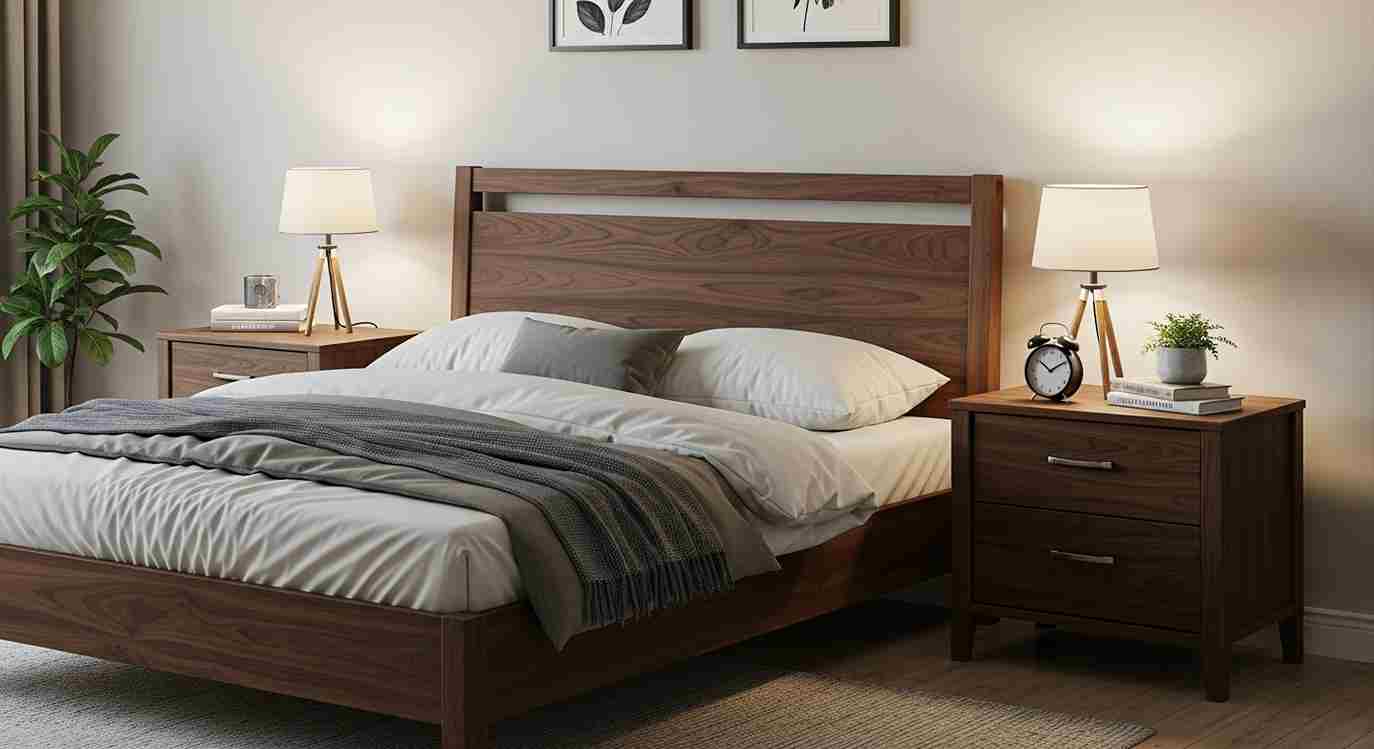 Elegant Dark Walnut Nightstands