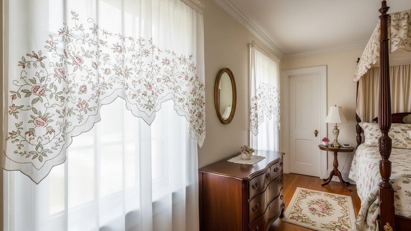 Embroidered Valances: Intricate Details Shine