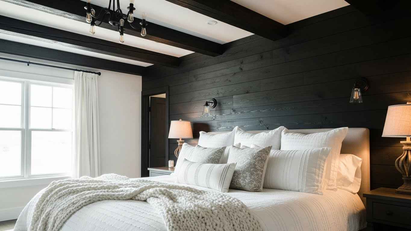 Farmhouse Chic with Blackened Beams