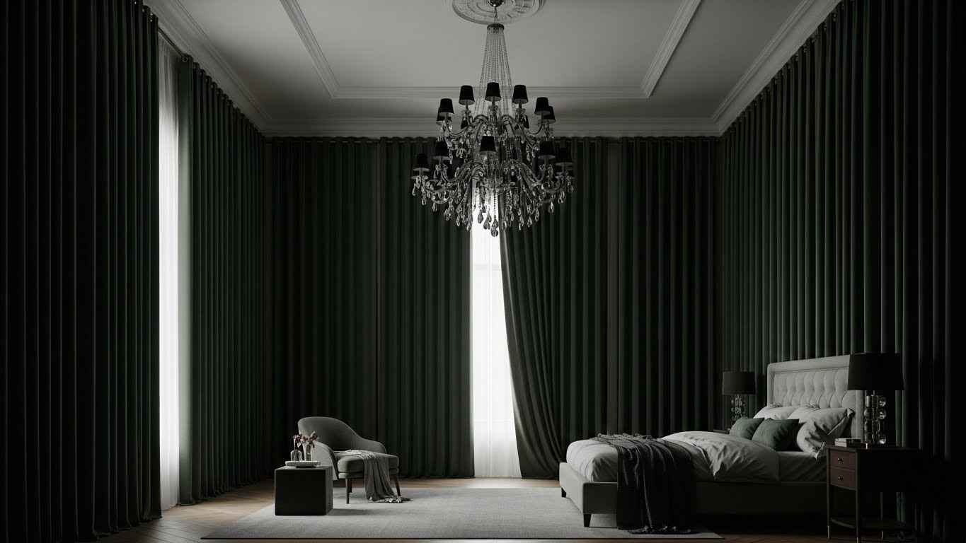 Floor-to-Ceiling Grommet Curtain Drama