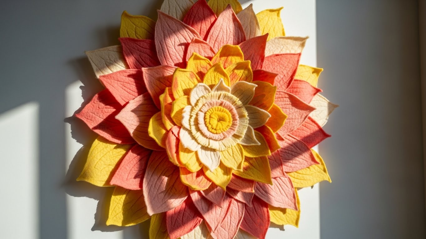 Giant Felt Flower Installation