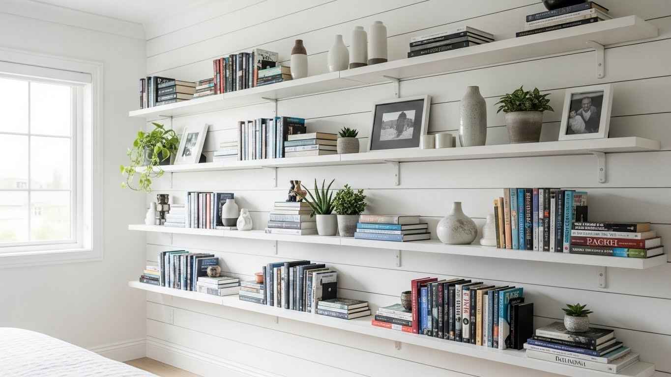 Go Vertical with Wall-Mounted Shelves