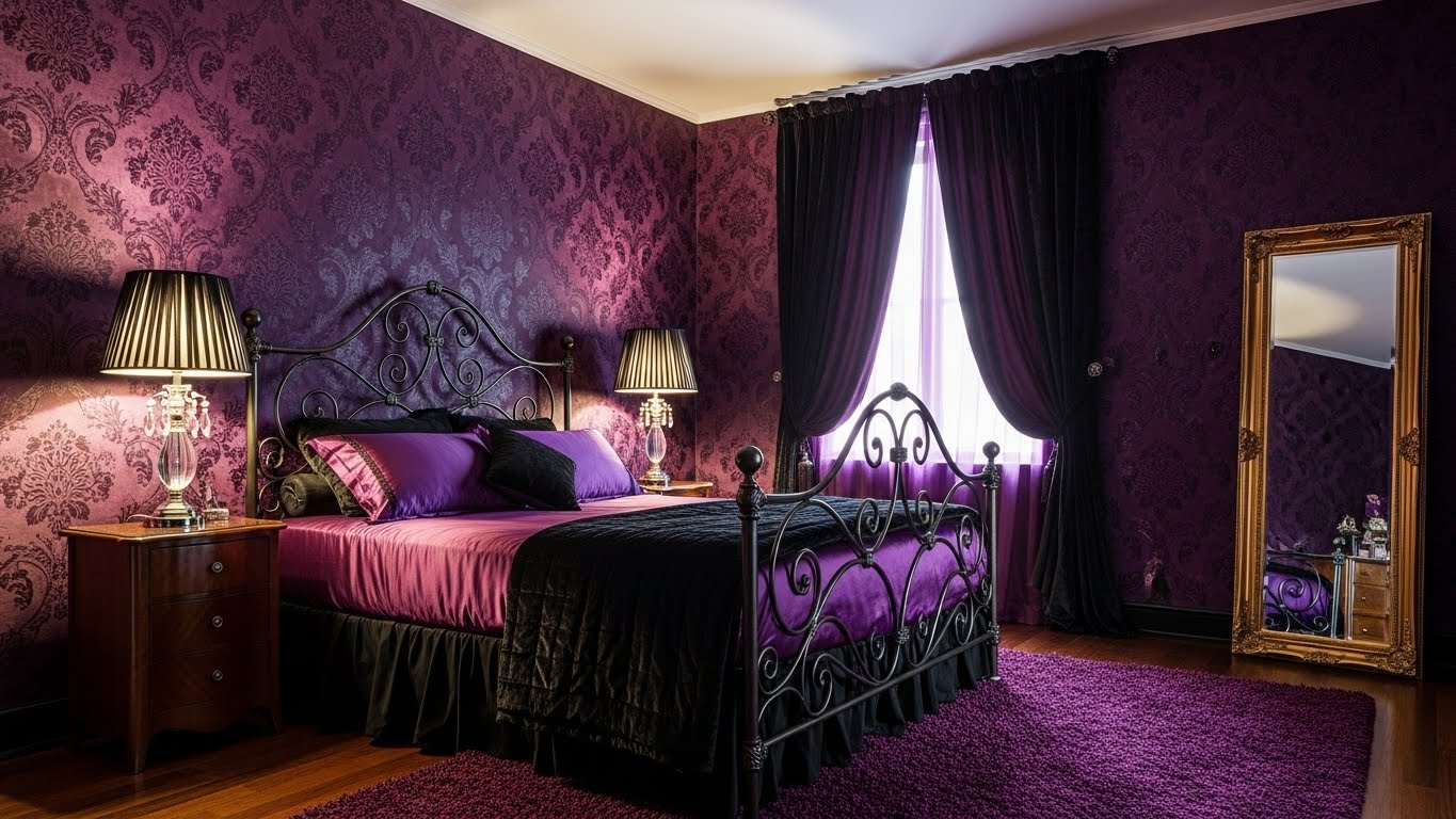 Gothic Glamour in the Bedroom