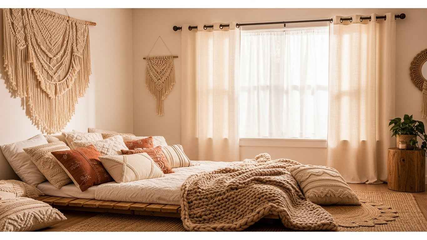 Grommet Curtains for a Cozy, Boho Vibe
