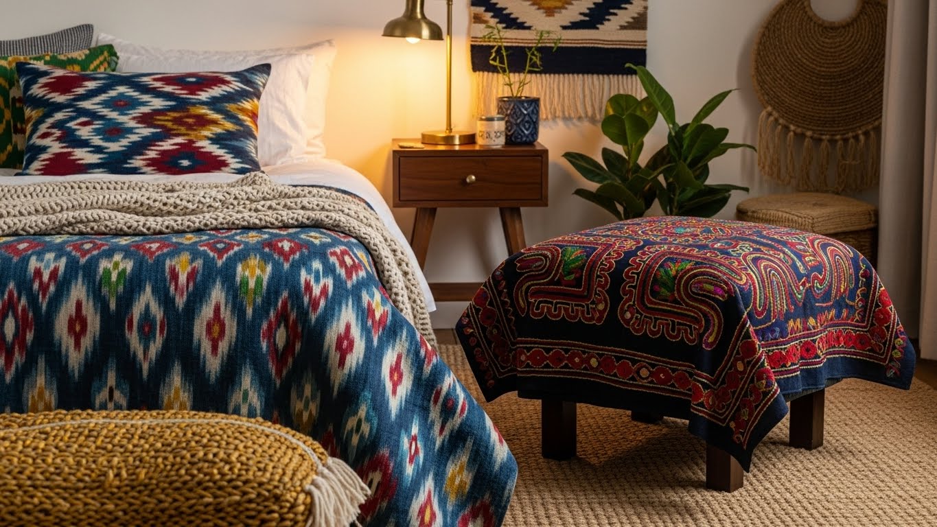 Ikat and Suzani for Textural Interest