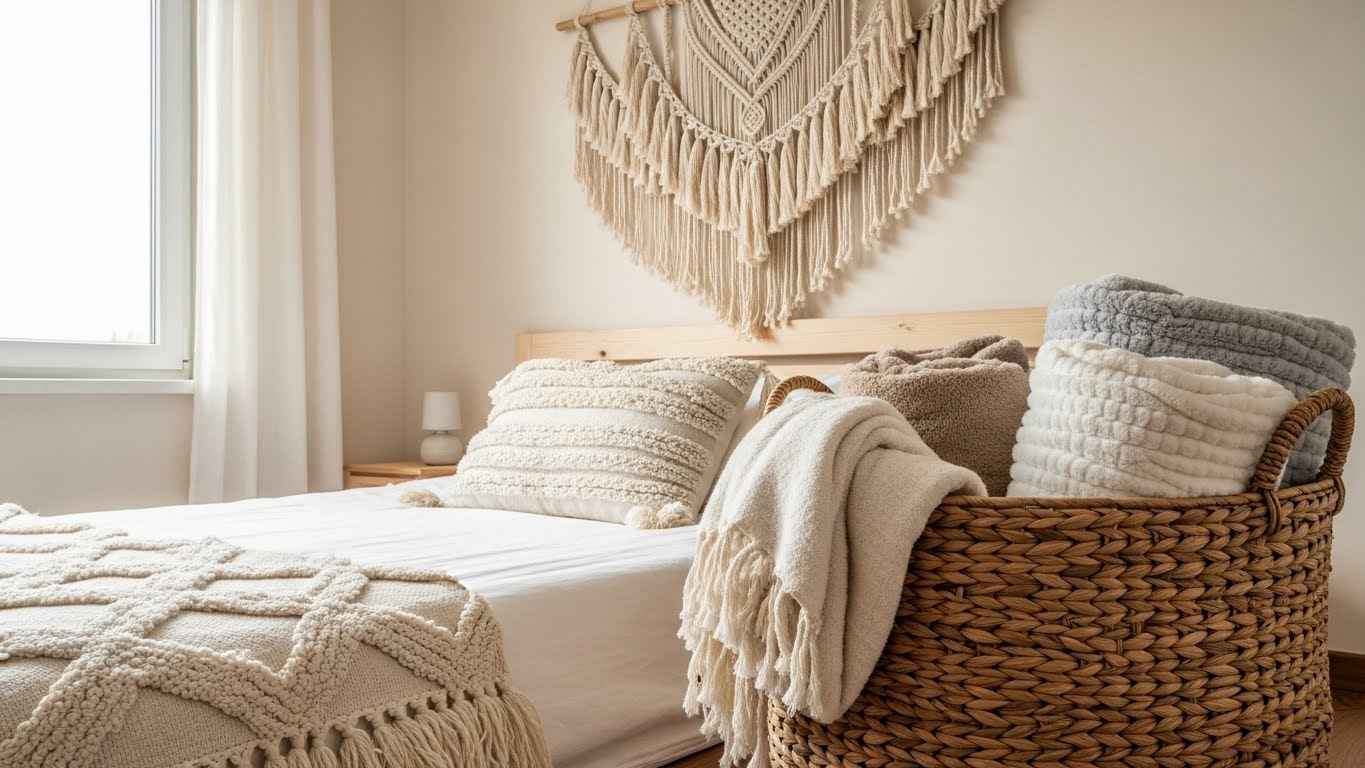 Incorporate Woven Textiles and Baskets