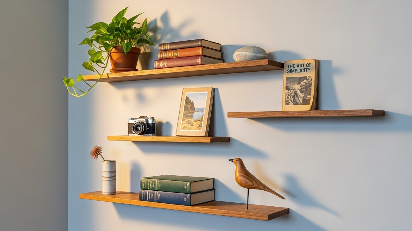 Install Floating Shelves for Treasures