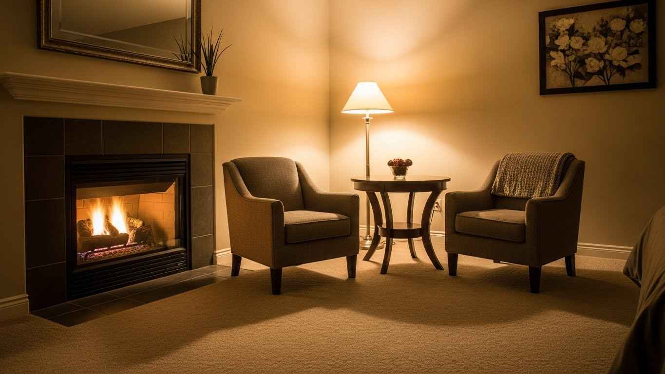 Intimate Sitting Area by the Fire