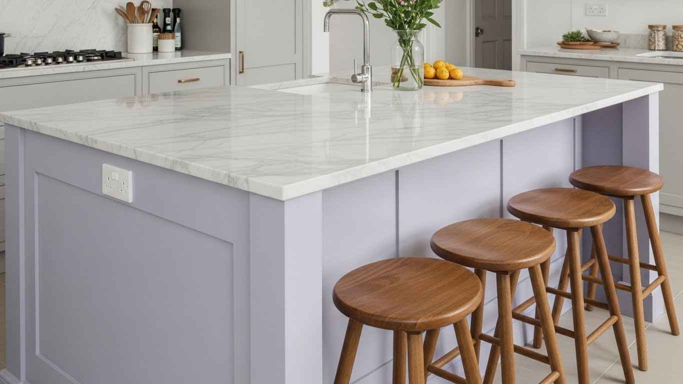 Lavender Kitchen Island