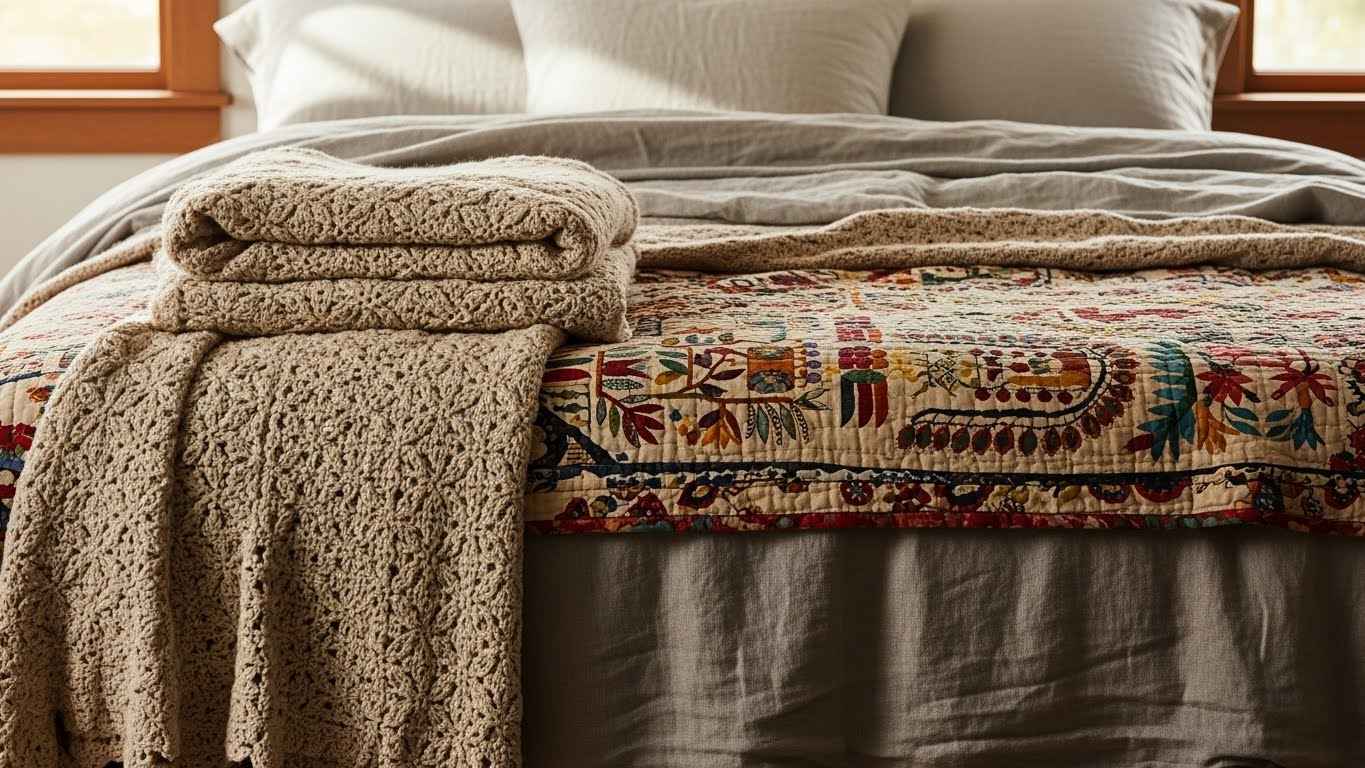 Layer with Antique Textiles