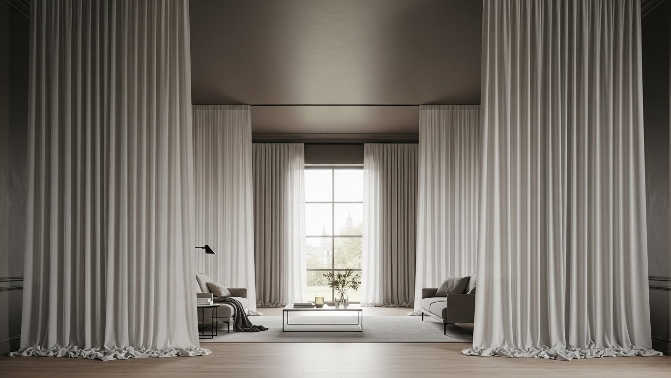 Maximizing Space with Ceiling-to-Floor Drapes