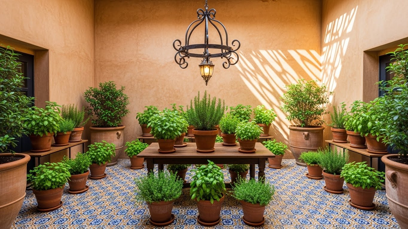 Moody Mediterranean-Inspired Courtyard