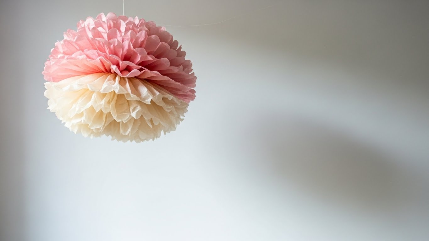 Paper Pom-Pom Wall Hanging