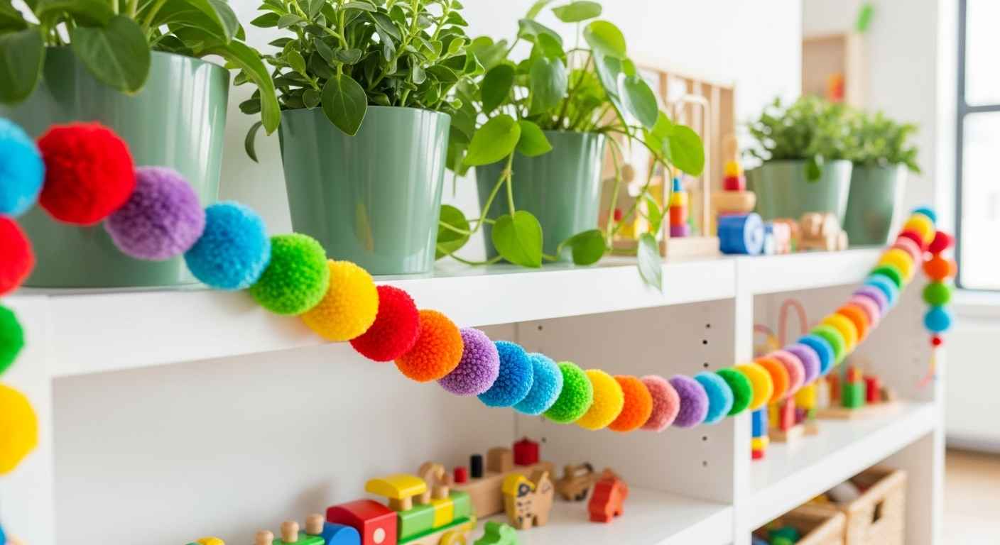 Playful Pom-Pom Garland Accents
