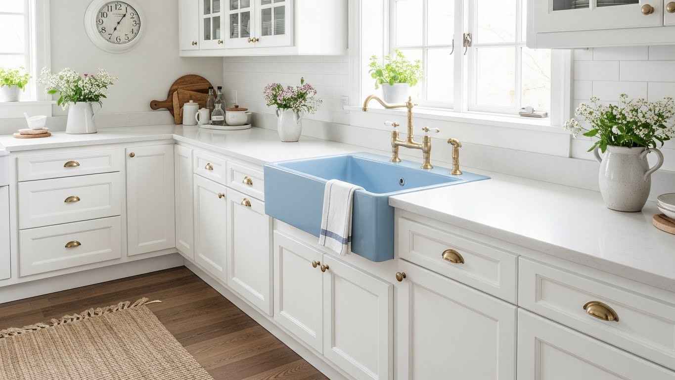 Powder Blue Kitchen Sink