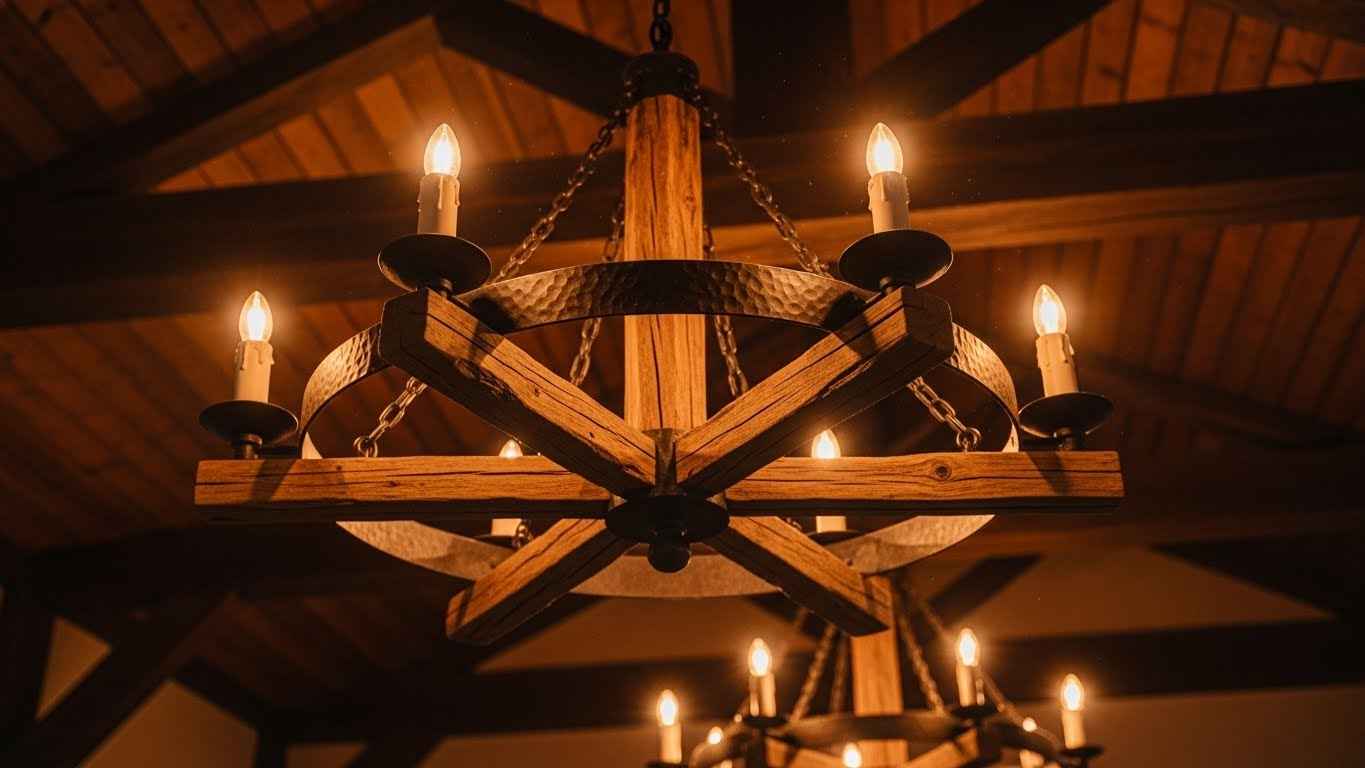 Rustic Chandelier Glow