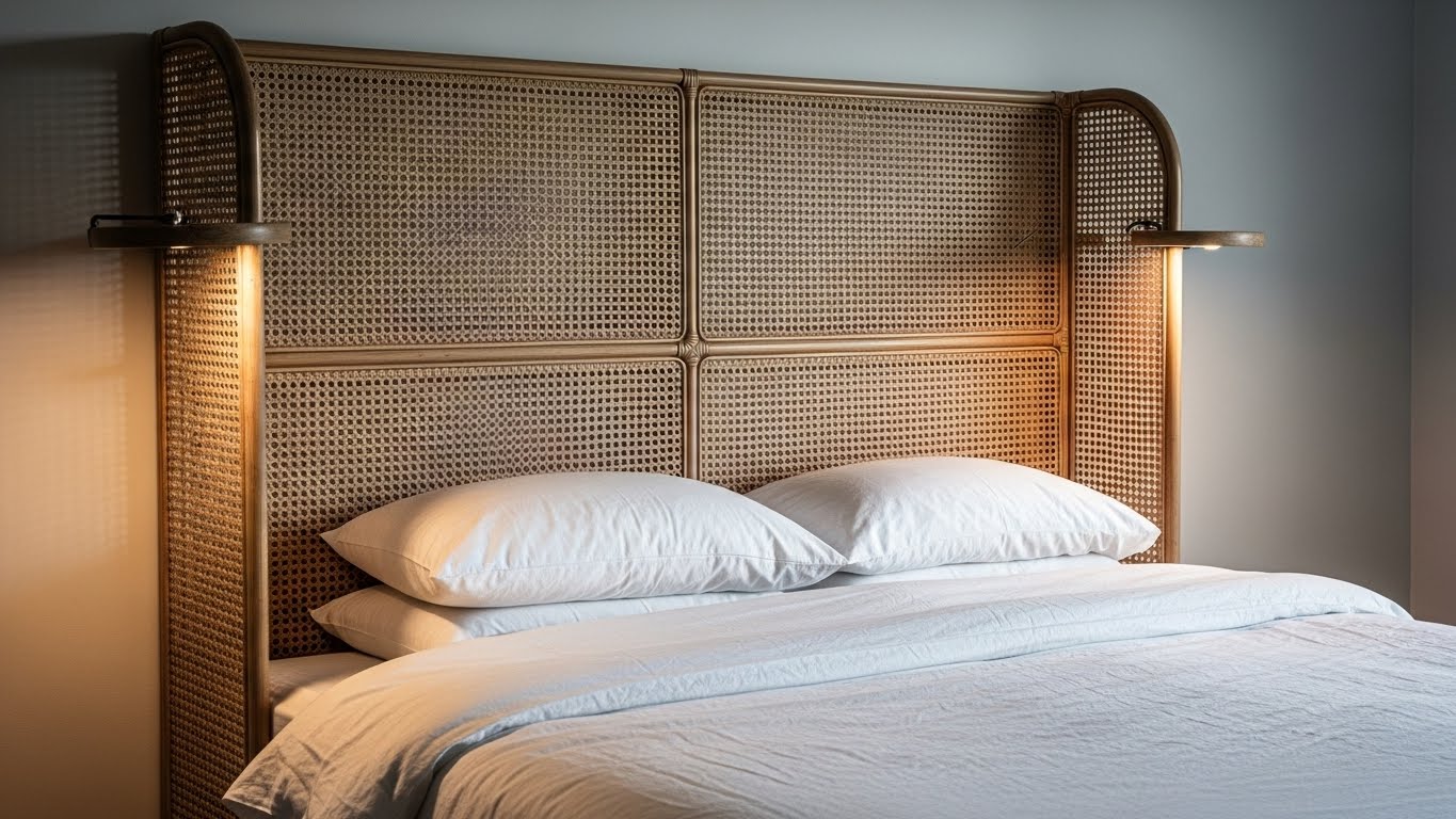 Rustic Elegance in a Woven Headboard