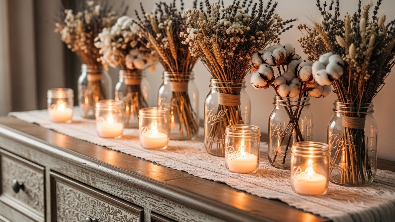 Rustic Mason Jar Decor