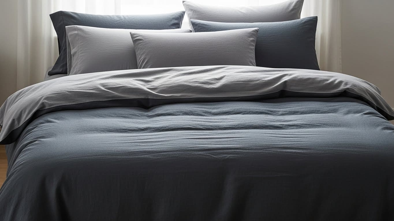 Shadowy Slate Bed Linens
