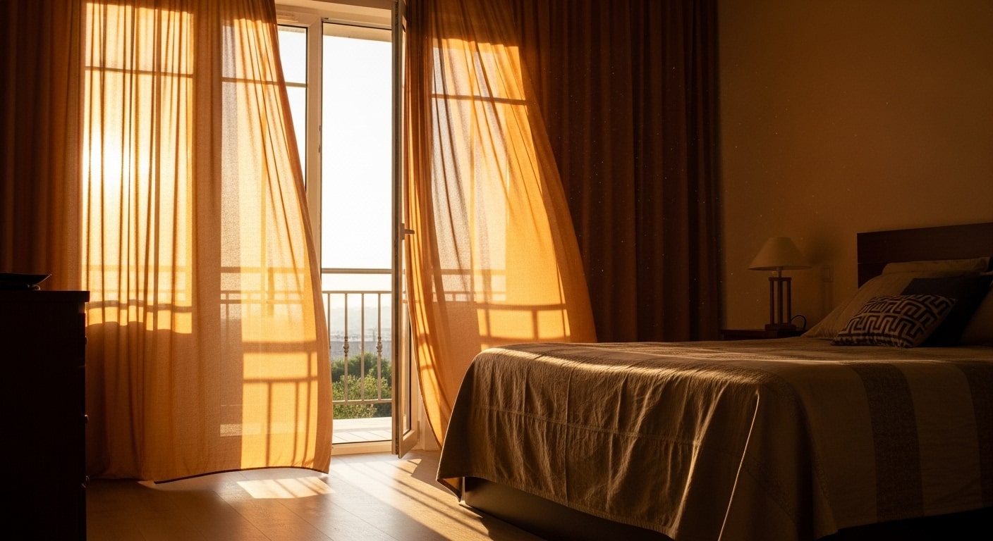 Sheer Caramel Voile Panels