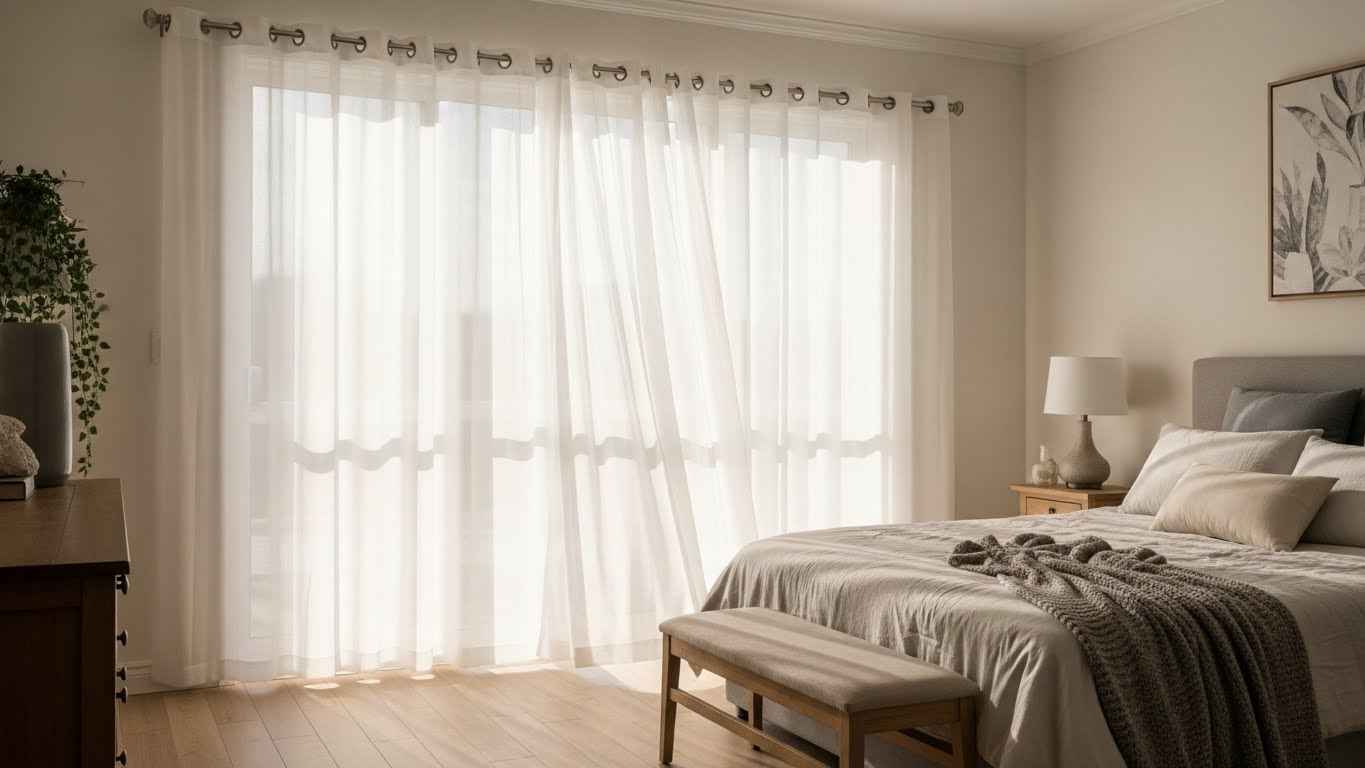 Sheer Grommet Curtains for Airy Light