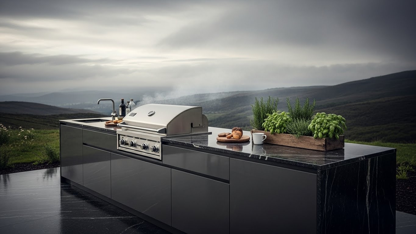 Smokey Grey Outdoor Kitchen