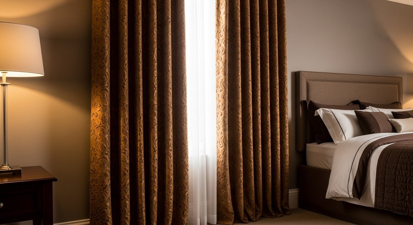 Textured Caramel Jacquard Weave