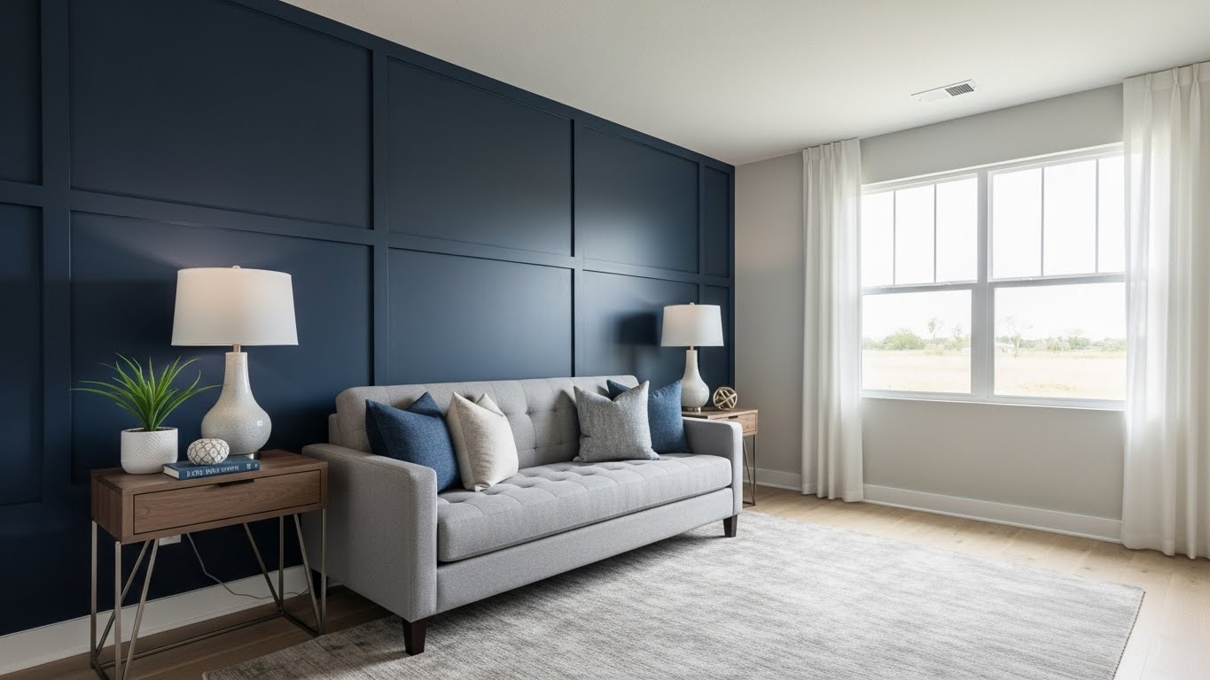 The Accent Wall that Defines the Lounge