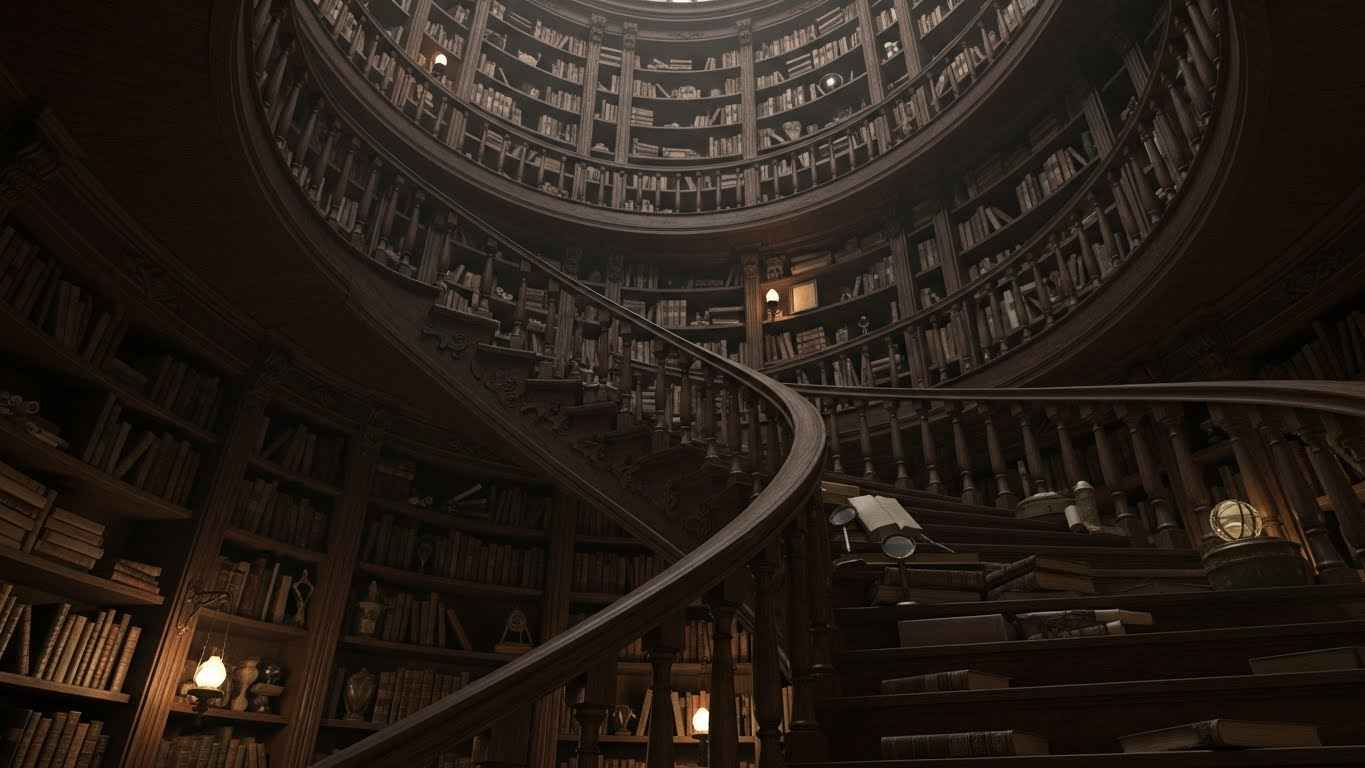 The Dimly-Lit Stairwell Library