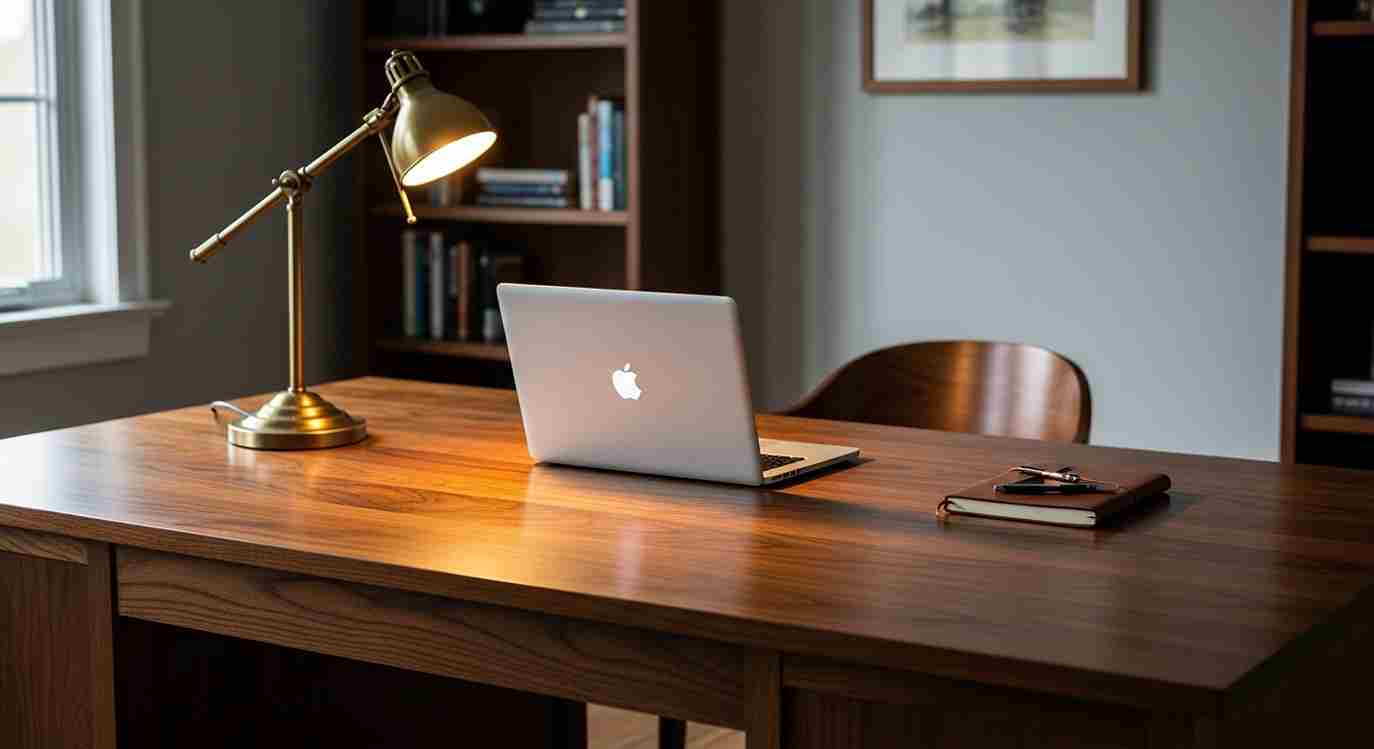 The Executive Dark Walnut Desk