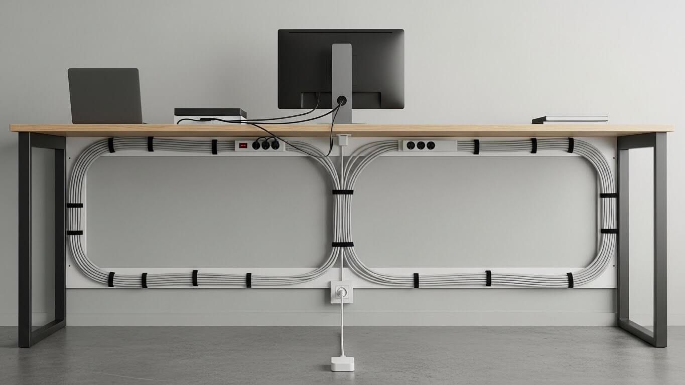 The "No-Clutter" Cable Management System