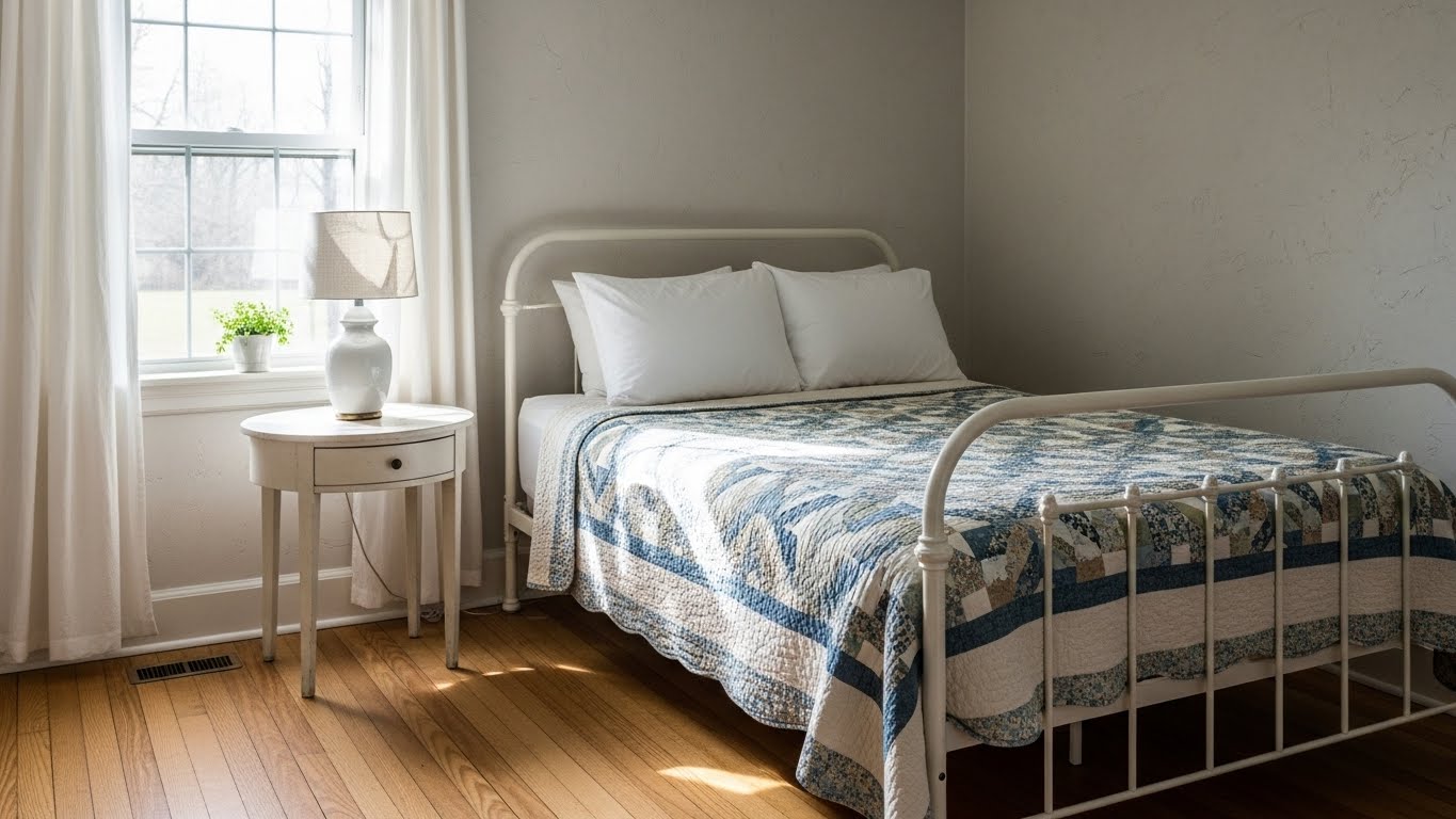 The Quintessential Quilt & Iron Bed