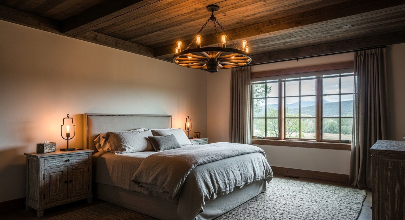 The Rustic Charm of a Wagon Wheel Chandelier