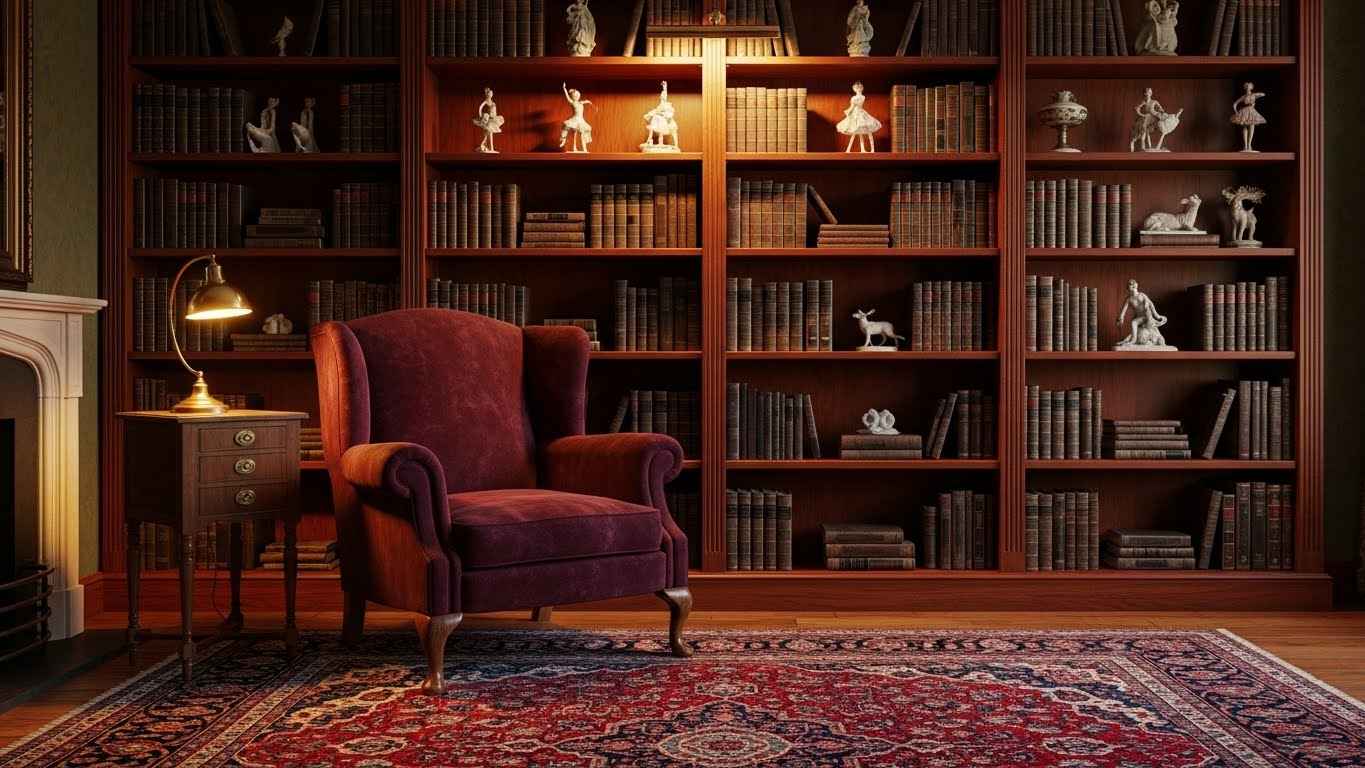 The Vintage Velvet & Mahogany Nook