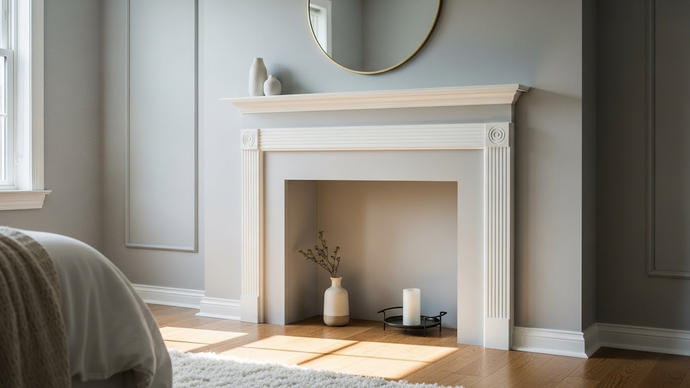 The Warmth of a Faux Fireplace Nook