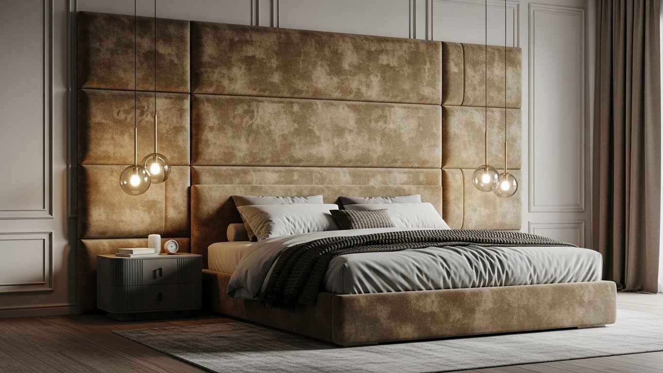 Velvet Wall Panels for a Snug Feel