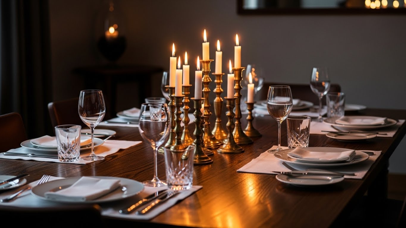 Vintage Brass Candle Holders