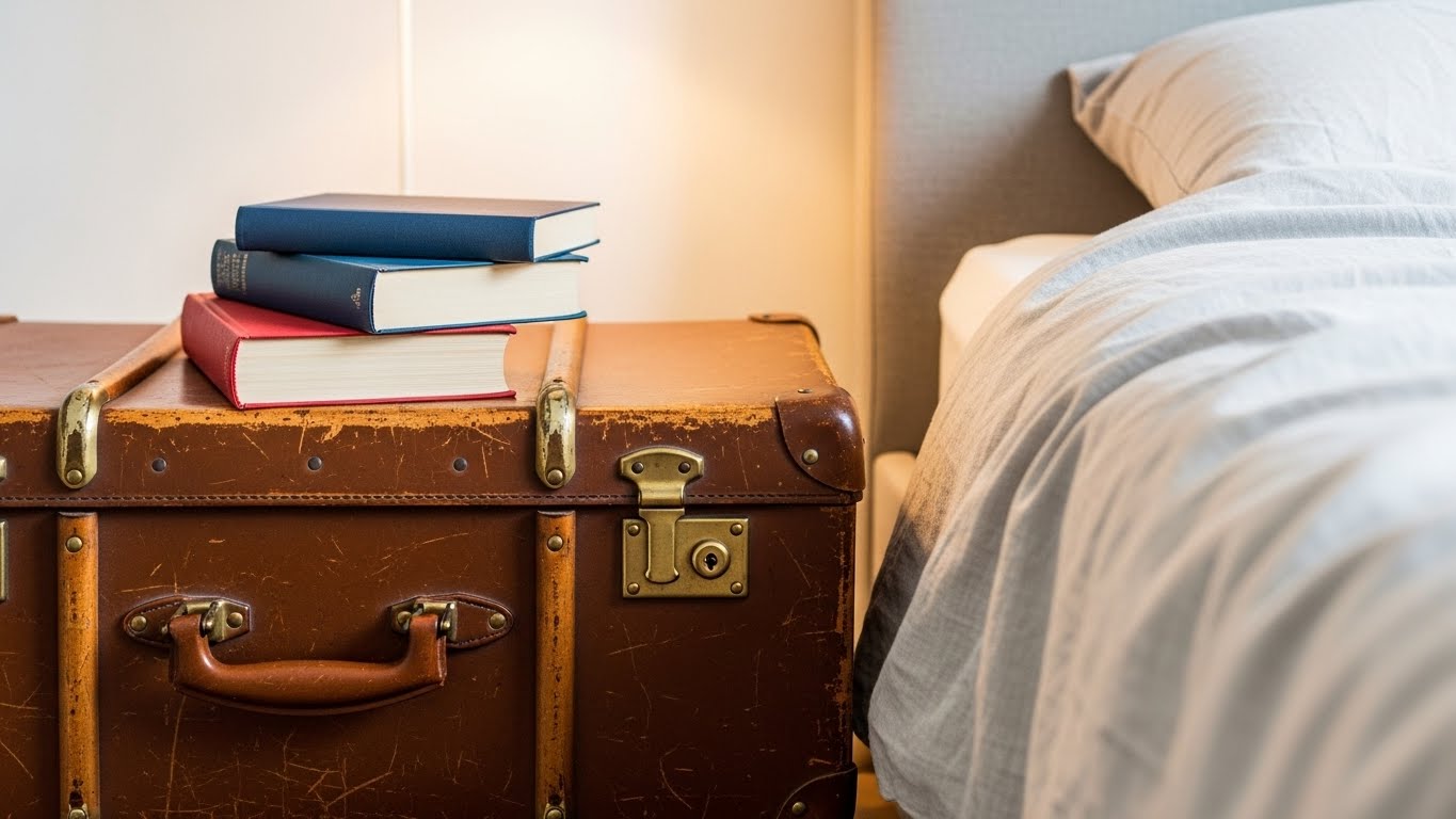 Vintage Suitcase as a Unique Side Table