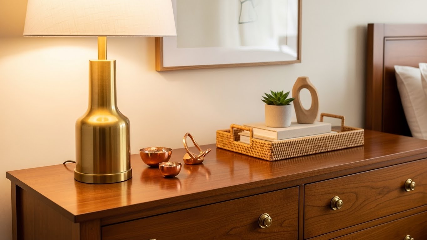 Warm Metallic Accents