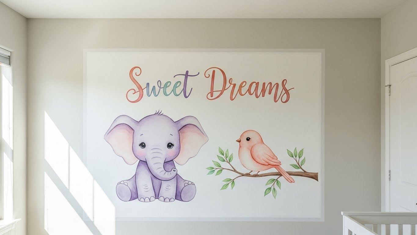 Watercolor Animal Alphabet Wall Mural