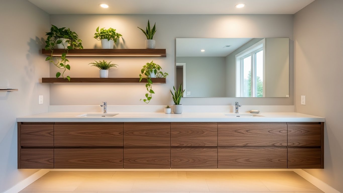 Wooden Elements in Walnut Stain