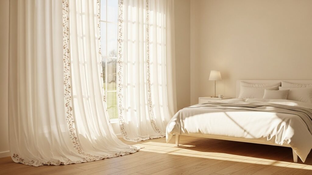 20 Detail-Rich Embroidered Bedroom Curtains That Elevate Your Window