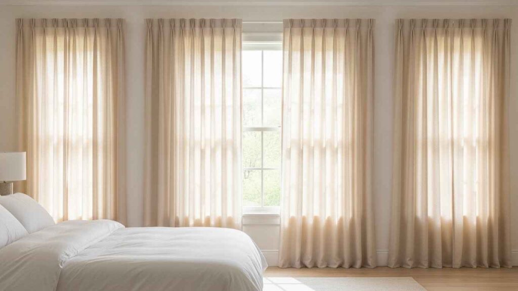 20 Elegant Pinch-Pleat Bedroom Curtains That Look Custom & Polished