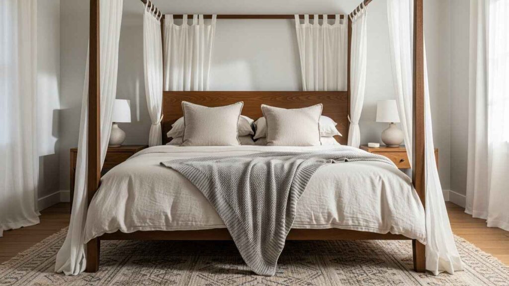 20 Regal Cozy Master Bedroom with Canopy Bed Ideas That Make a Statement