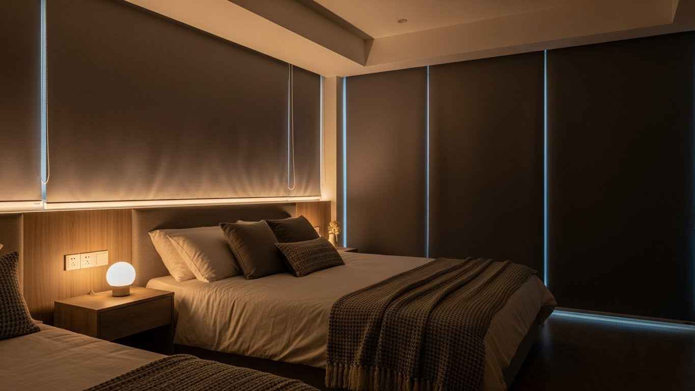 20 Tech-Savvy Cozy Master Bedroom Blackout Shades & Smart Lighting Ideas That Perfect Sleep