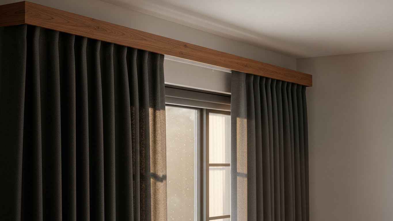 22 Classic Blackout Bedroom Curtains On Wooden Rods That Add Warmth