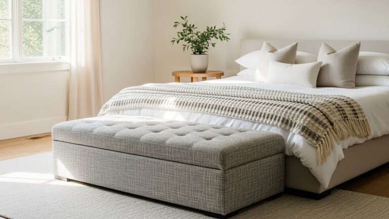 22 Ottoman-Seating Bedroom Decor Ideas That Add Extra Lounge