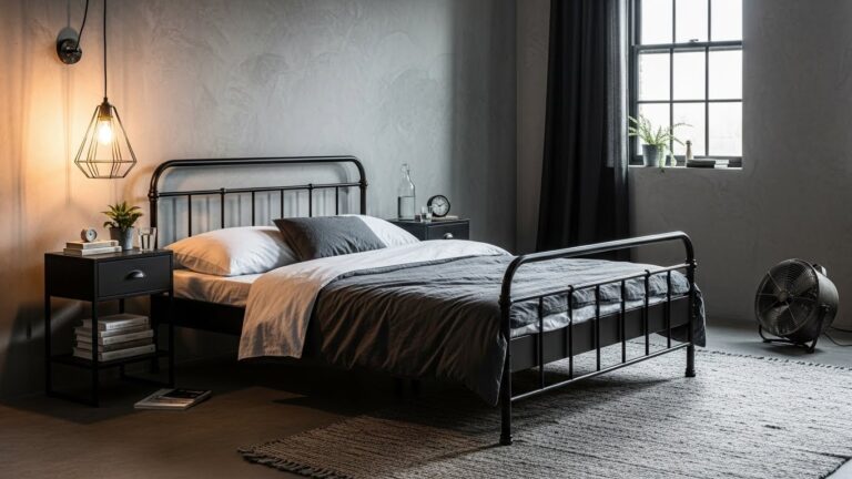 23 Dark-Metal Bedroom Decor Ideas That Add Industrial Chic